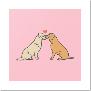 Golden Retriever Kisses Posters and Art